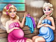 Barbie And Elsa Pregnant Sauna