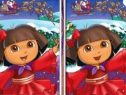 Christmas Dora The Explorer Spot 6 Differnces