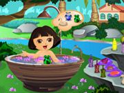 Cute Dora Bathing