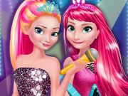 Elsa And Anna In Rock N' Royals