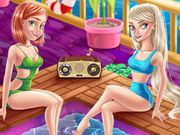 Elsa And Anna Yacht Pool Party