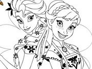 Elsa Anna Sisters Coloring