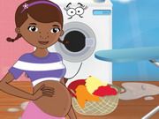 Pregnant Doc McStuffins Ironing Clothes