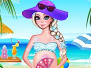 Pregnant Elsa Beach Day