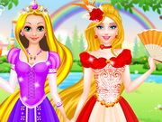 Rapunzel And Barbie Dress Up