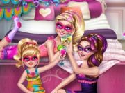 Super Barbie pyjamas party